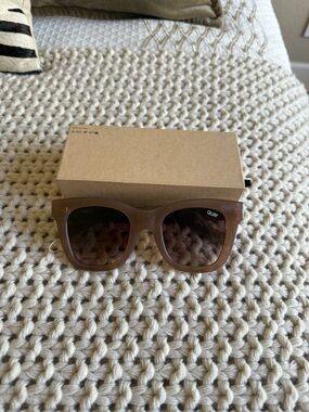 Rare Quay Australia Milky Brown Square Frame Sunglasses